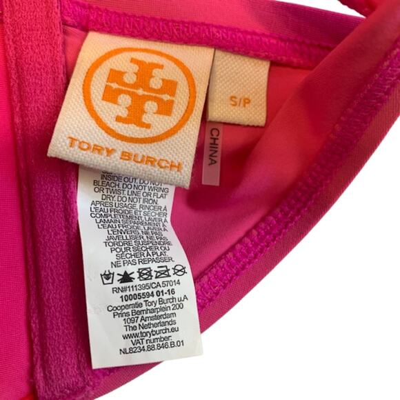 TORY BURCH Bikini Bandeau Laurito Pink Underwire Swimsuit Top | S - Picture 4 of 5